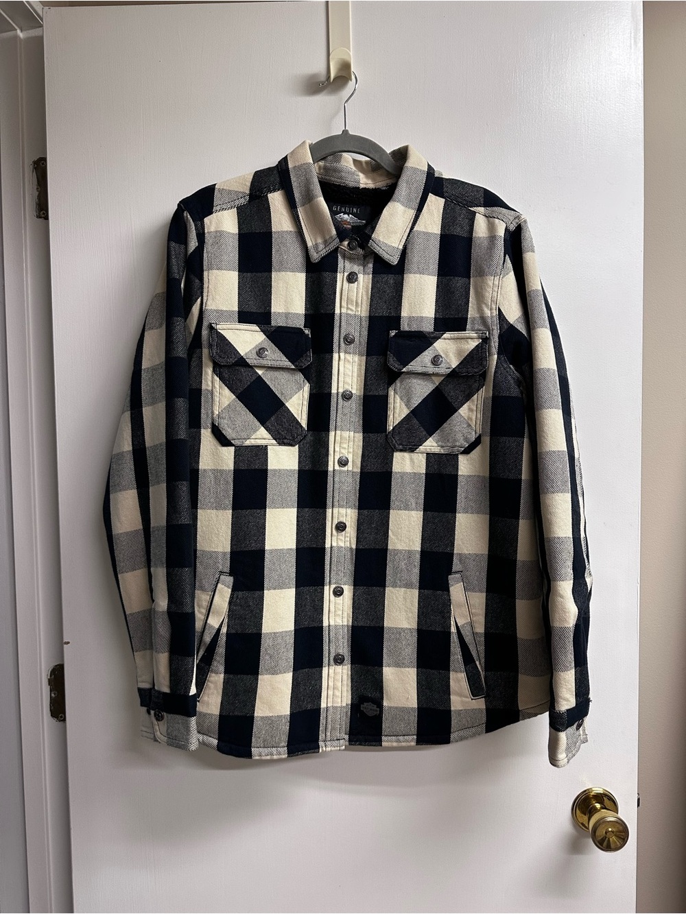 Harley-Davidson Black & Cream Plaid Utility Jacket